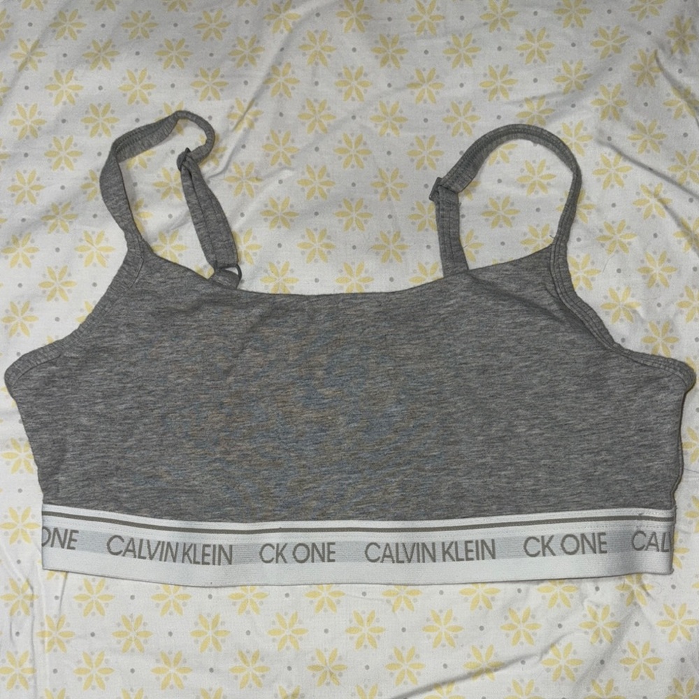 Calvin Klein Gray Intimates Bra with Signature Elastic